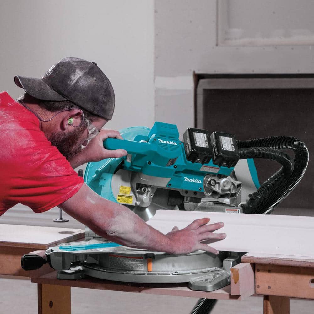 Makita 18V X2 LXT (36V) Brushless Cordless 10 in. Dual-Bevel Sliding Compound Miter Saw Kit with Laser, 5.0Ah Batteries (XSL04PTU) - Image 2