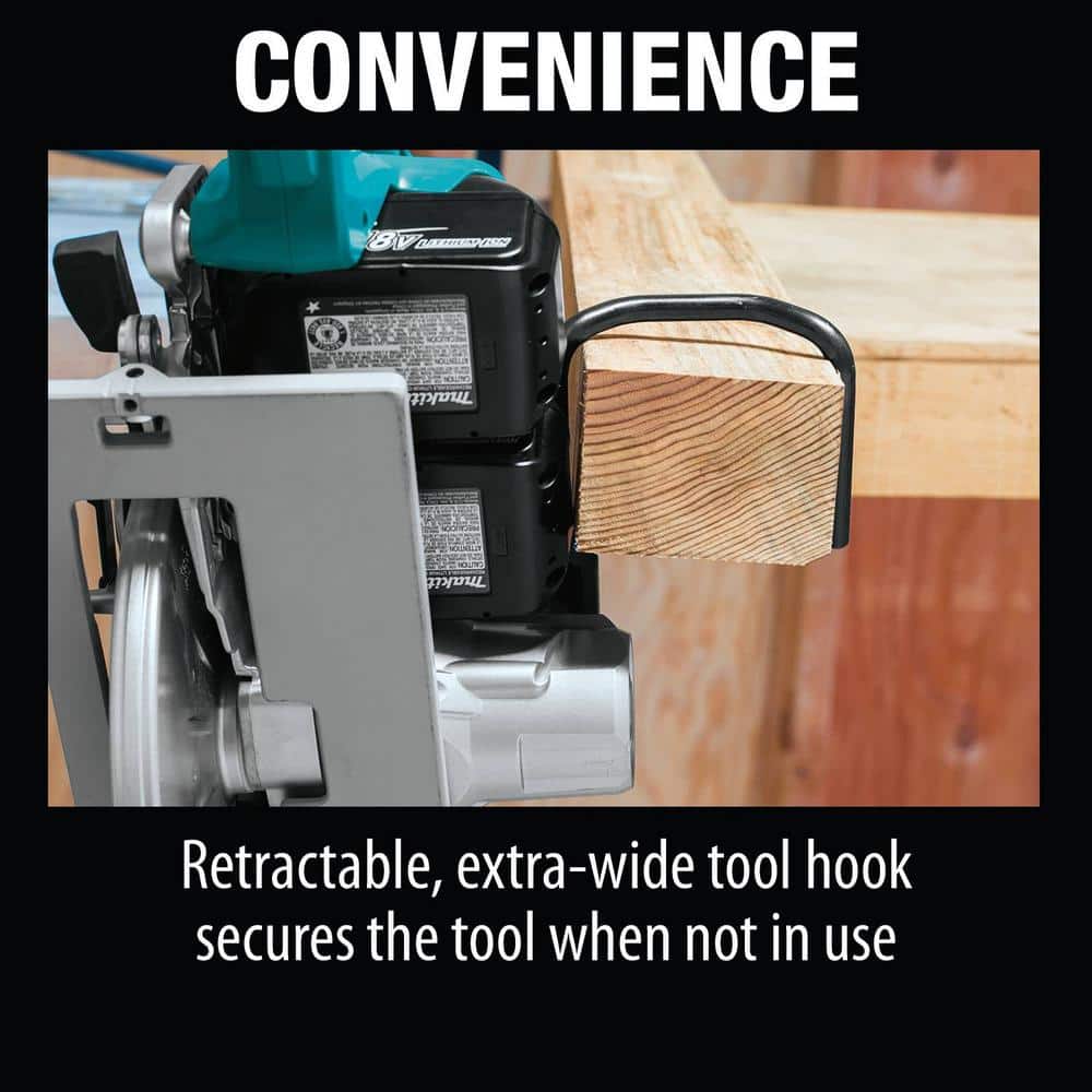 Makita 18V X2 LXT 5.0Ah Lithium-Ion (36V) Brushless Cordless Rear Handle 7-1/4 in. Circular Saw Kit - Image 12