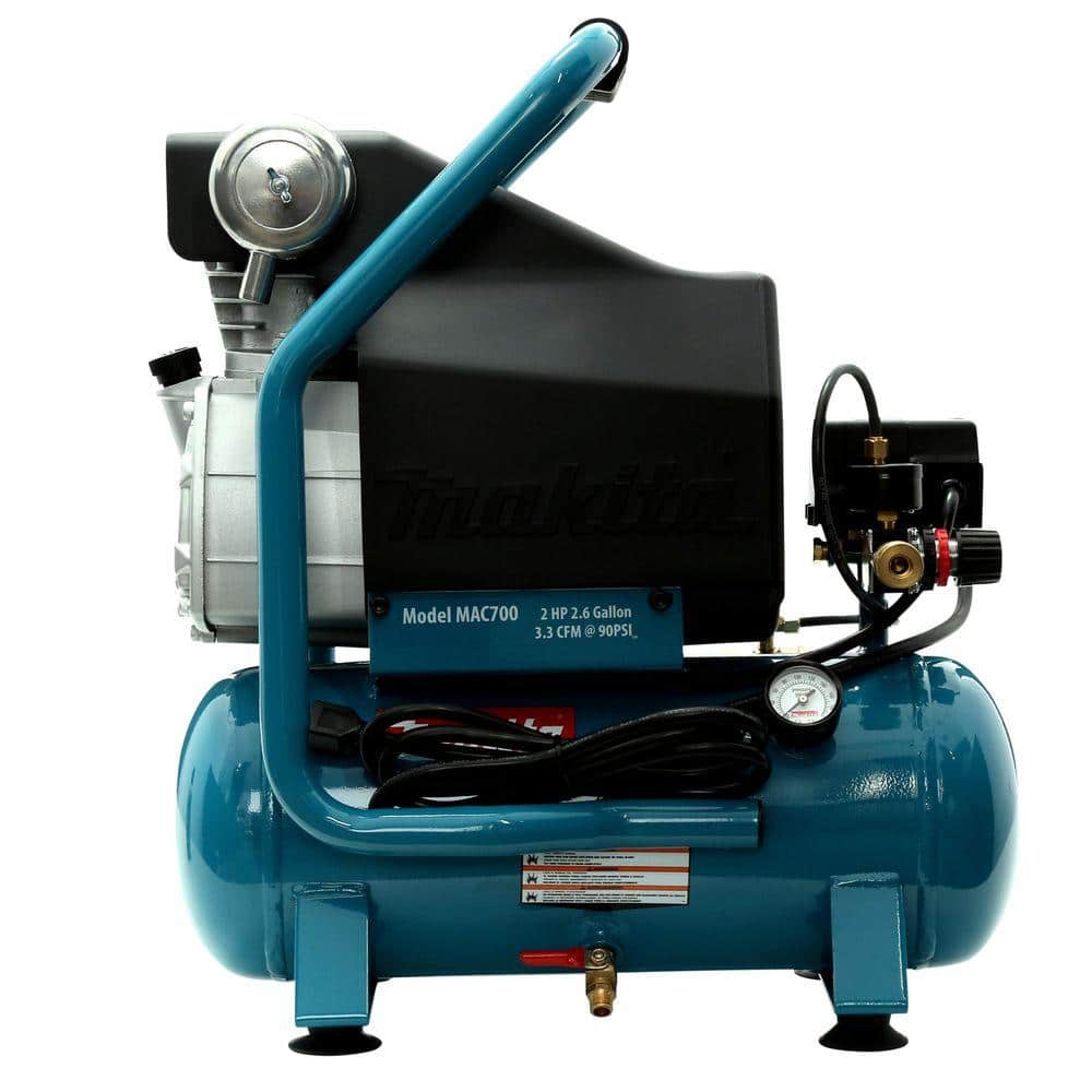 Makita 2.6 Gal. 2 HP Portable Electrical Hot Dog Air Compressor (MAC700) - Image 8