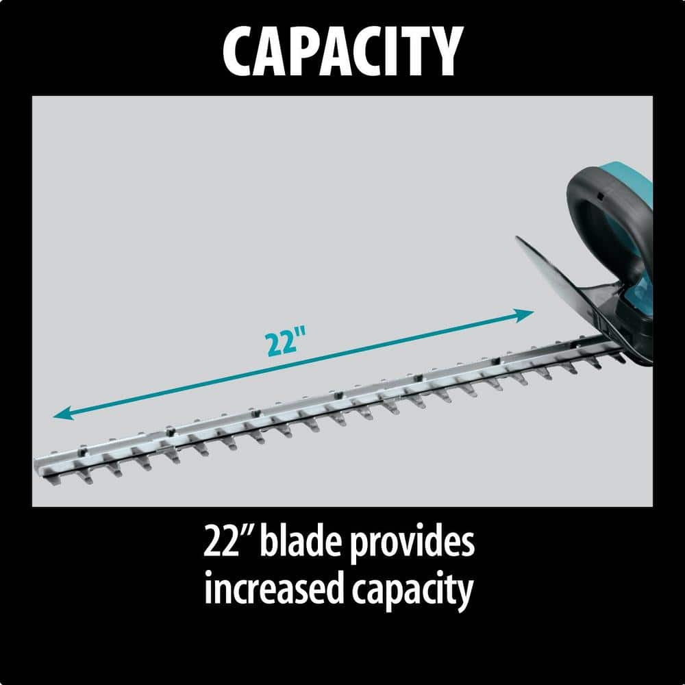 Makita 22 in. 18V LXT Lithium‑Ion Cordless Hedge Trimmer Kit with 4.0Ah Battery and Charger (XHU02M1) - Image 5