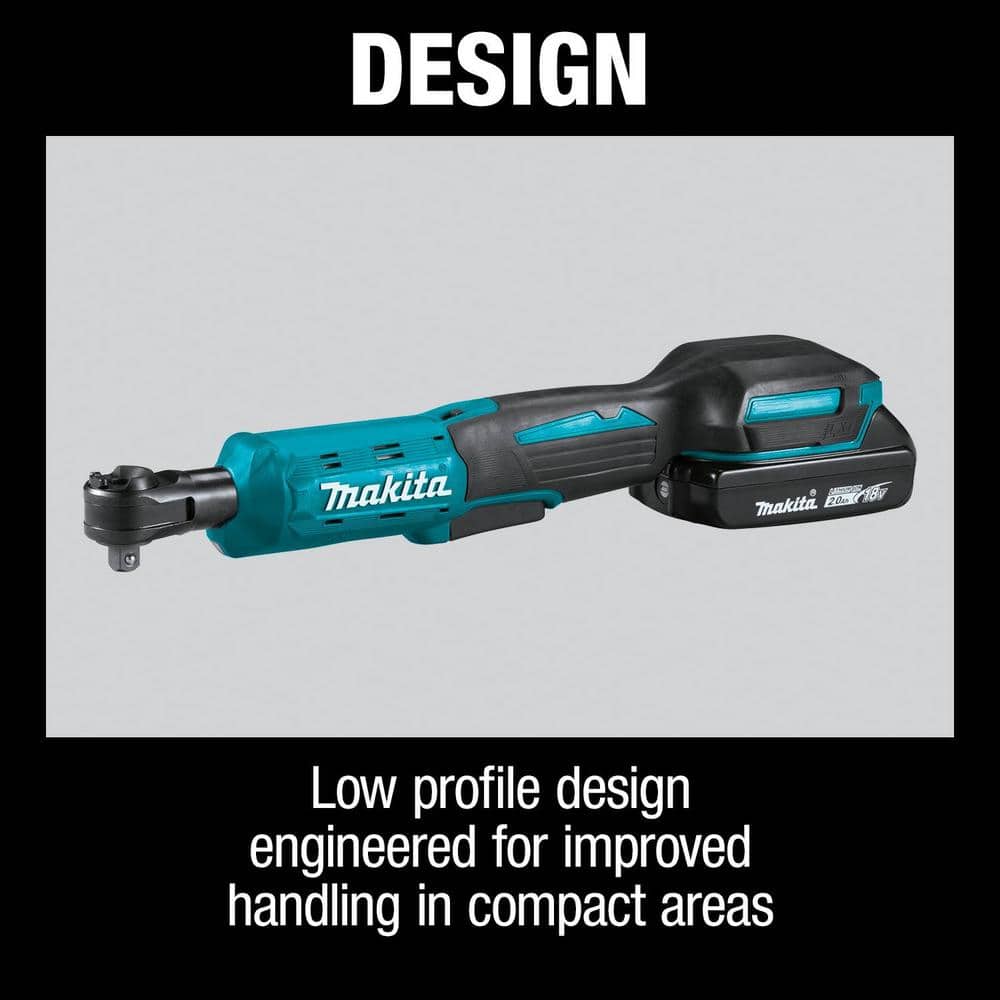 Makita 3/8 in./1/4 in. 18V LXT Lithium-Ion Cordless Square Drive Ratchet (Tool-Only) - Image 6