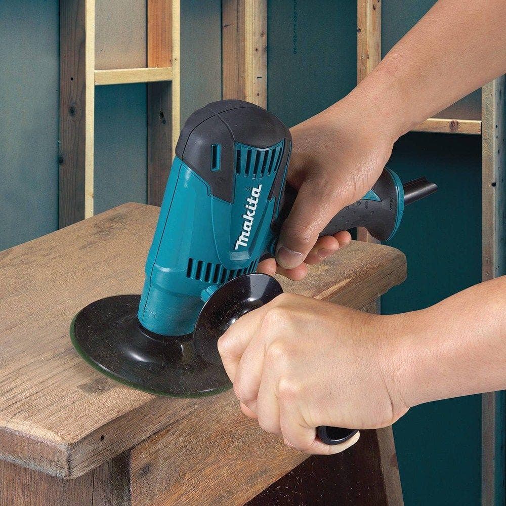 Makita 4.2 Amp 5 in. Corded Lightweight Compact Disc Sander with Disc, Pad, and Side Handle - Image 13