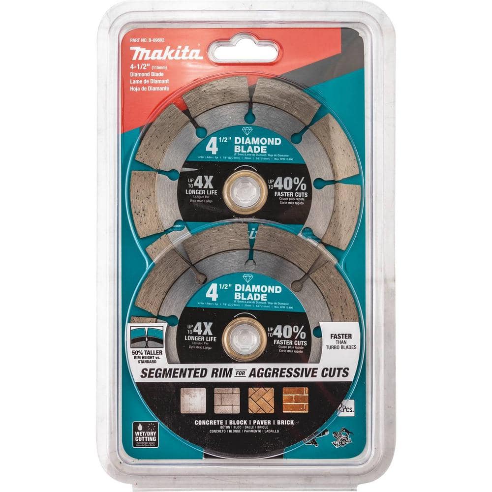 Makita 4.5 in. Segmented Rim Diamond Blade for General Purpose (2-Pack) - Image 3