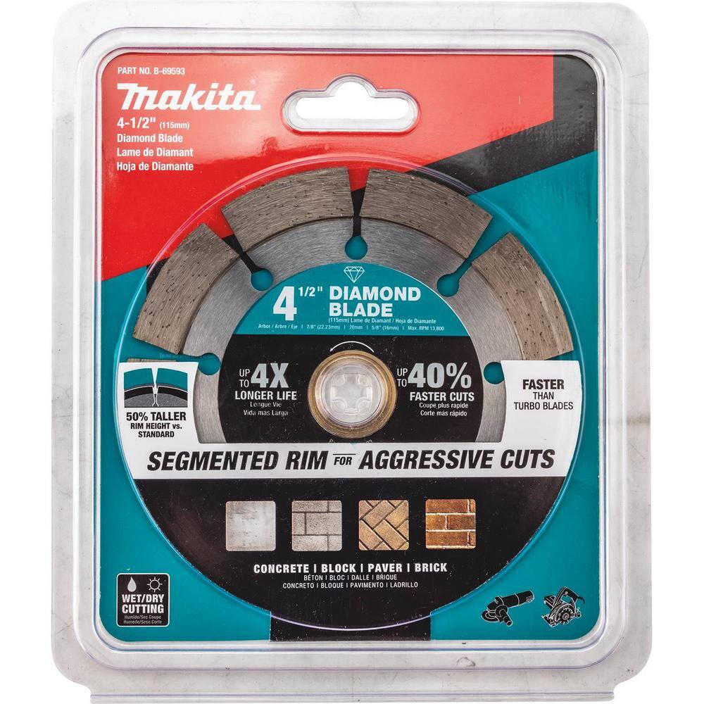 Makita 4.5 in. Segmented Rim Diamond Blade for General Purpose (B-69593) - Image 3
