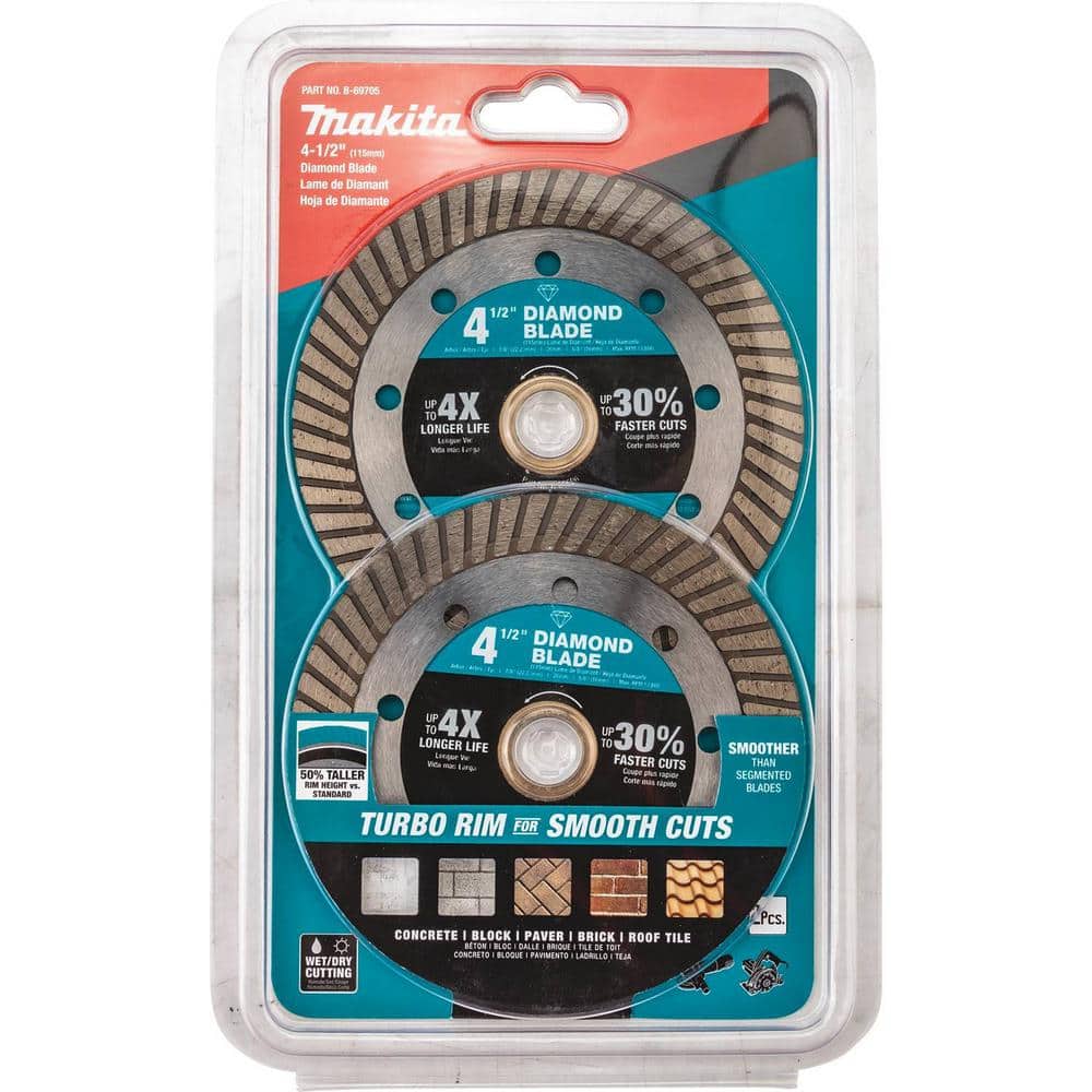 Makita 4.5 in. Turbo Rim Diamond Blade for General Purpose (2-Pack) - Image 3
