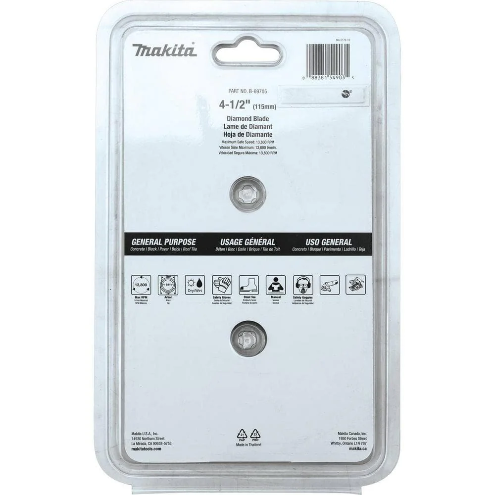 Makita 4.5 in. Turbo Rim Diamond Blade for General Purpose (2-Pack) - Image 4