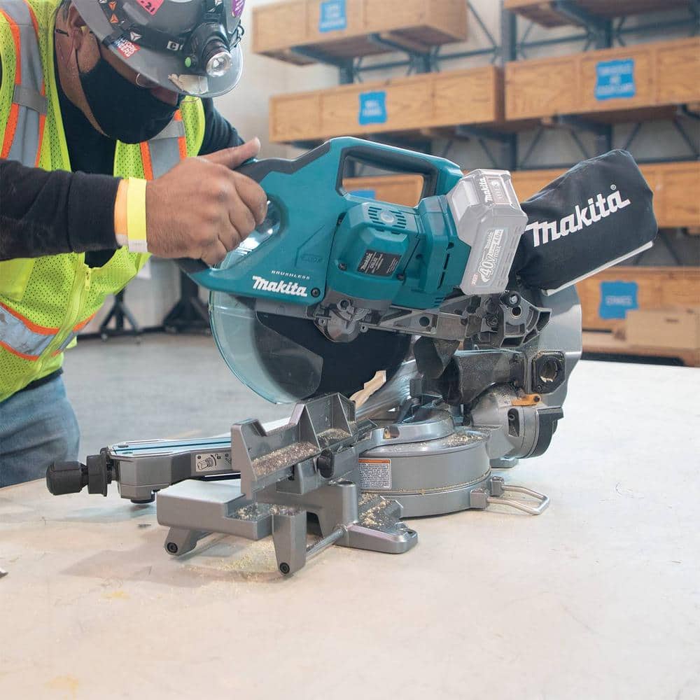 Makita 40V Max XGT Brushless Cordless 8-1/2 in. Dual-Bevel Sliding Compound Miter Saw, AWS Capable (Tool Only) - Image 9