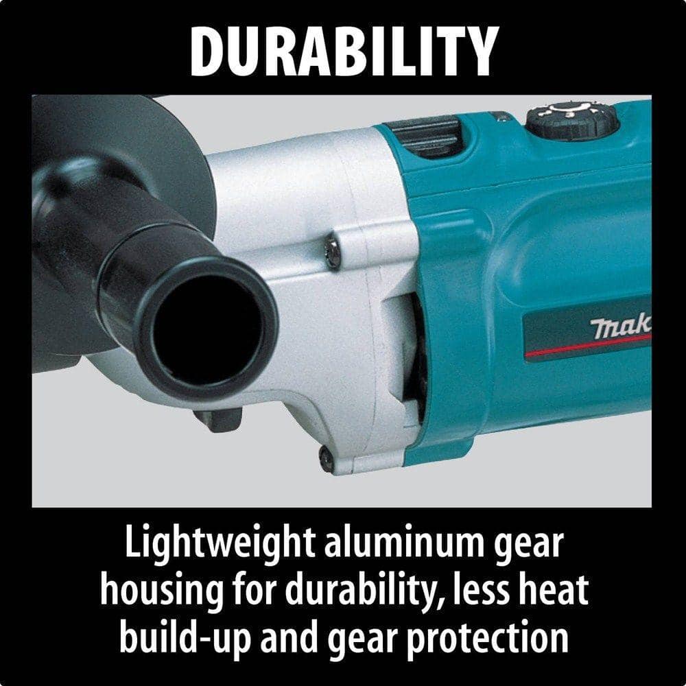 Makita 6.6 Amp 1/2 in. Corded Variable Speed Hammer Drill with Torque Limiter Side Handle Depth Gauge Chuck Key Hard Case - Image 8