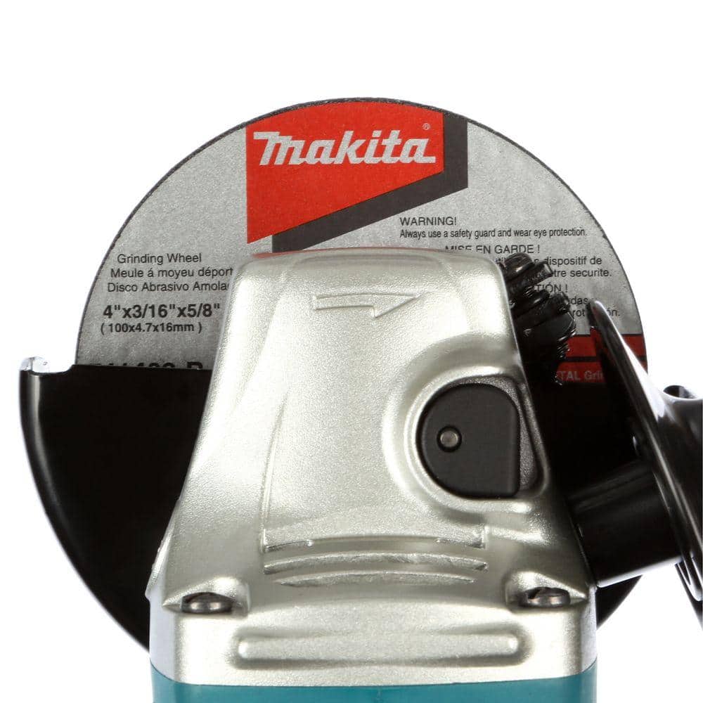 Makita 6 Amp Corded 4 in. Lightweight Angle Grinder with Grinding Wheel, Wheel Guard Side Handle Hard Case - Image 5