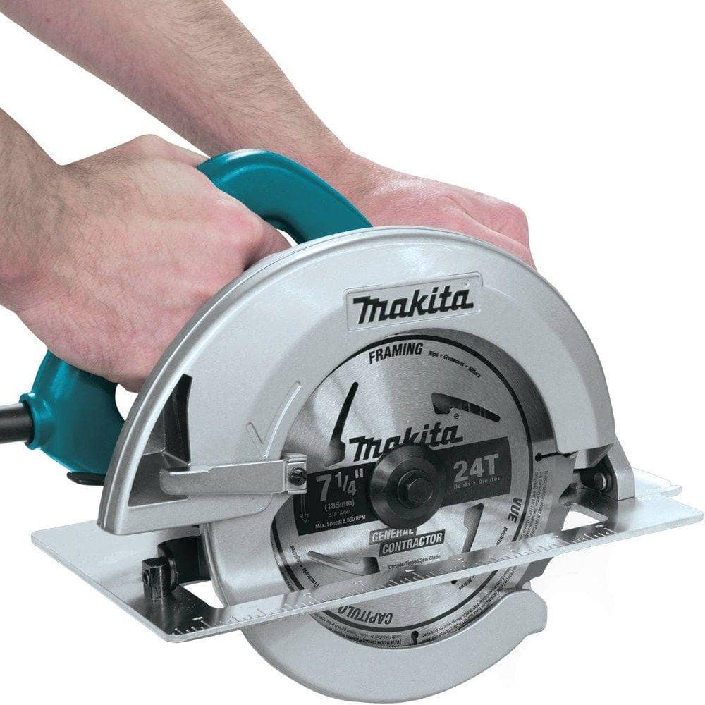 Makita 7-1/4 in. 15 Amp Corded Circular Saw with Dust Port 2 LED Lights 24T Carbide Blade - Image 6