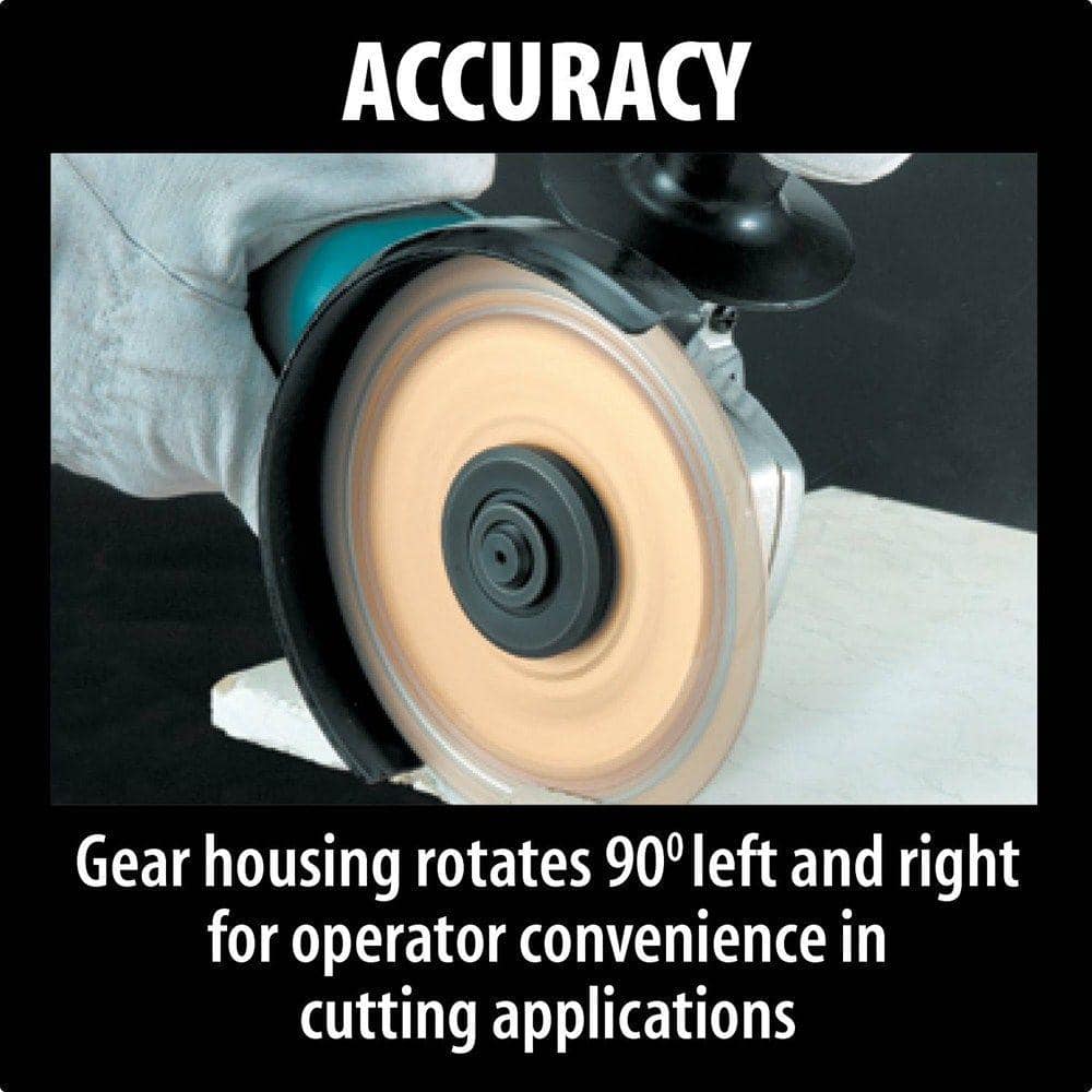 Makita 7.5 Amp Corded 4-1/2 in. Paddle Switch Grinder with Aluminum Case, Diamond Blade and Grinding Wheels - Image 4