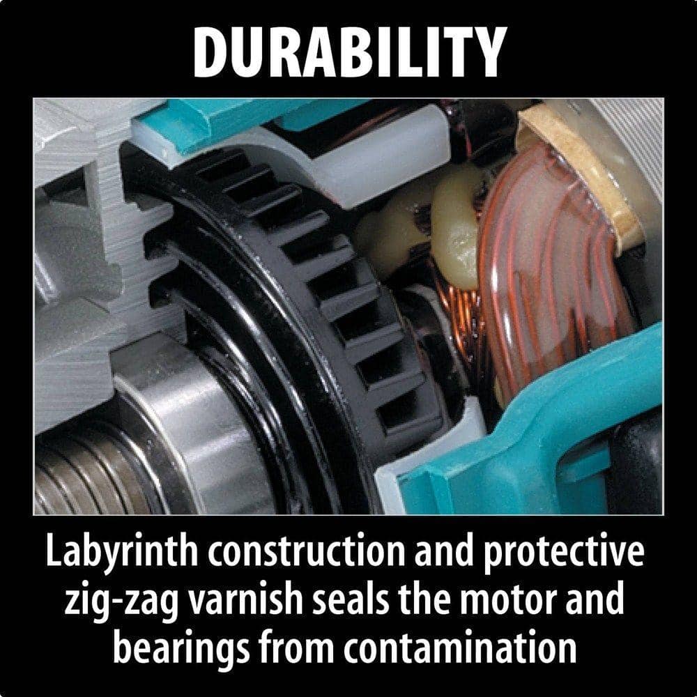 Makita 7.5 Amp Corded 4-1/2 in. Paddle Switch Grinder with Aluminum Case, Diamond Blade and Grinding Wheels - Image 5
