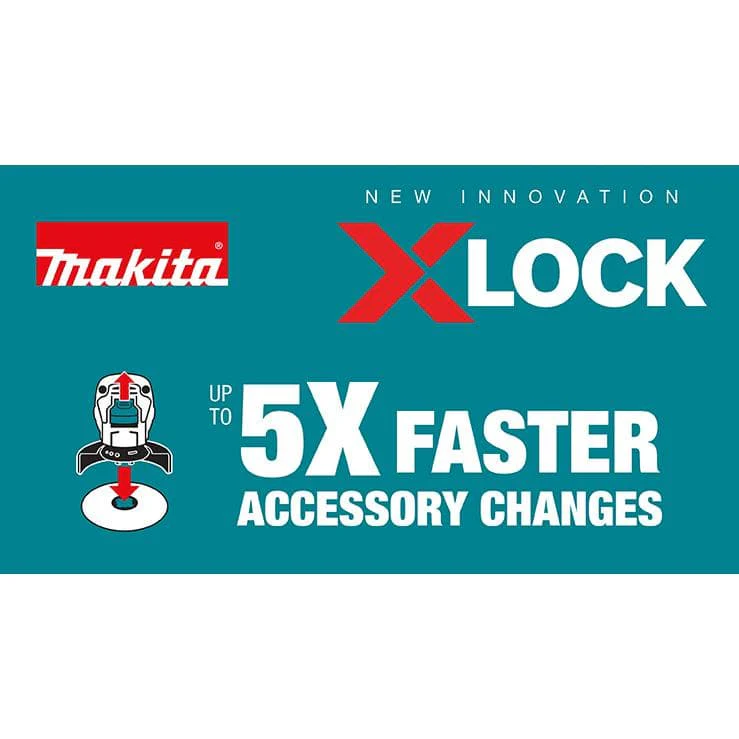 Makita 7.5 Amp Corded 4-1/2 in. X-LOCK Angle Grinder with AC/DC Switch - Image 6