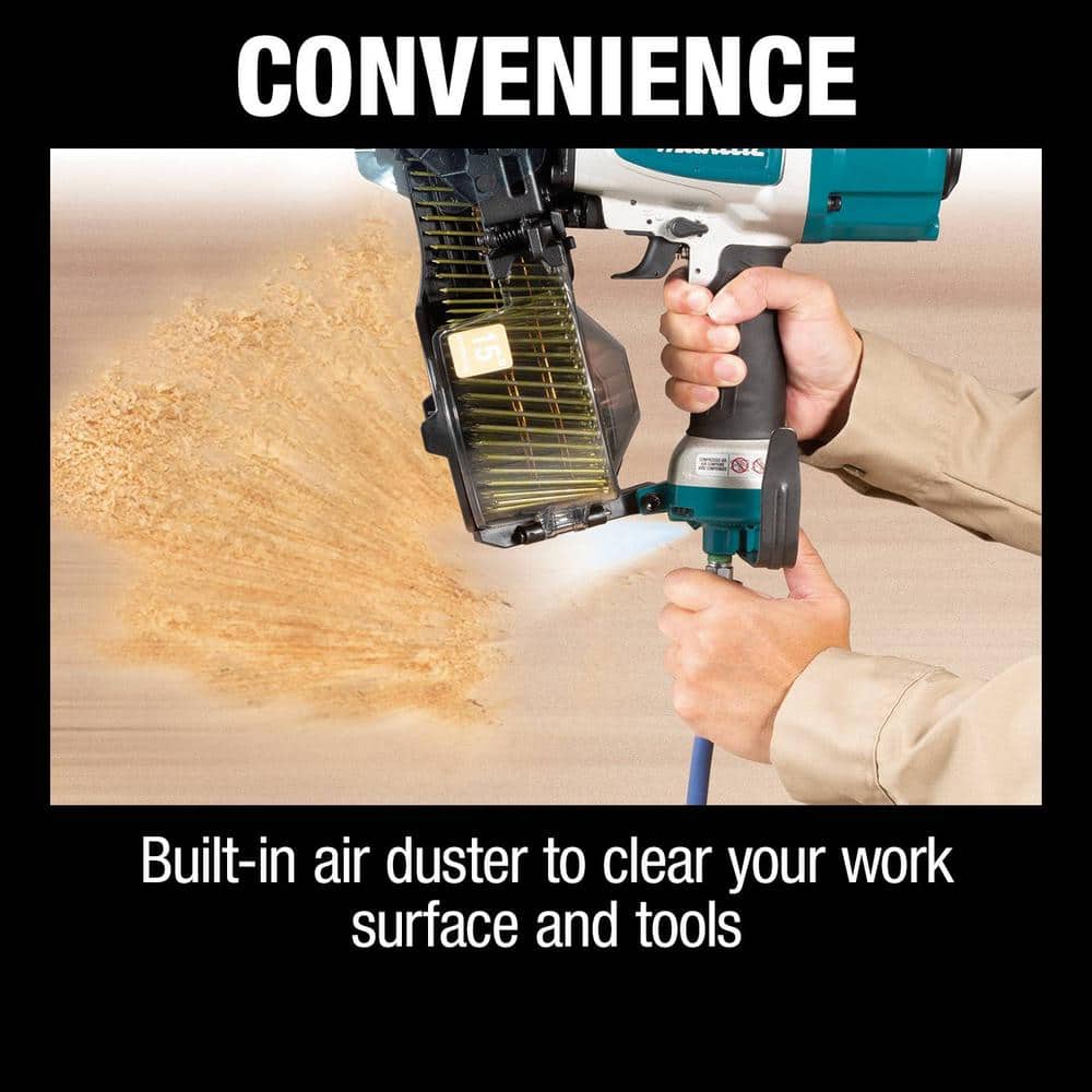 Makita Pneumatic 2-1/2 in. 15° Siding Coil Nailer - Image 8