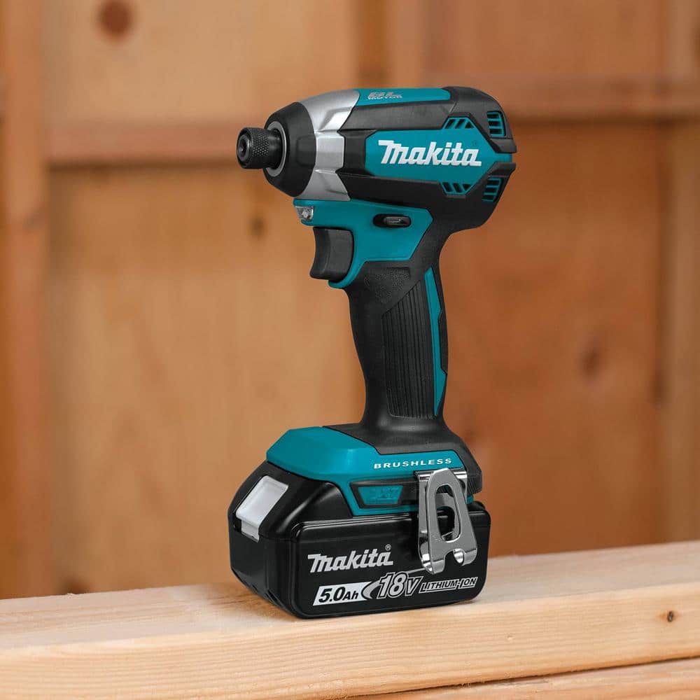 Makita XT447T 18V LXT Lithium‑Ion Brushless 4‑Piece Cordless Combo Kit with 5.0Ah Batteries (Hammer Drill, Impact Driver, Reciprocating Saw, LED Flashlight) - Image 4