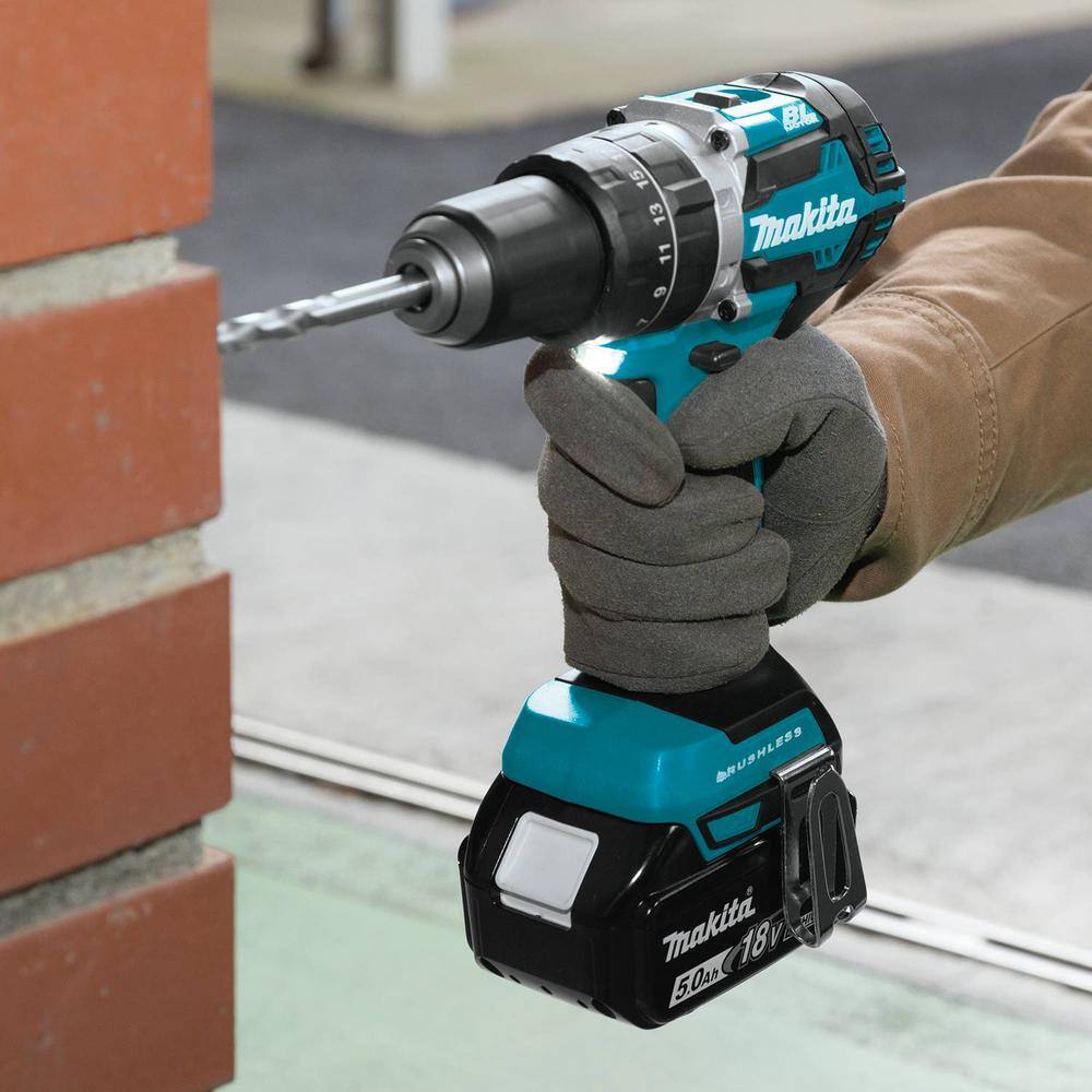 Makita XT447T 18V LXT Lithium‑Ion Brushless 4‑Piece Cordless Combo Kit with 5.0Ah Batteries (Hammer Drill, Impact Driver, Reciprocating Saw, LED Flashlight) - Image 8