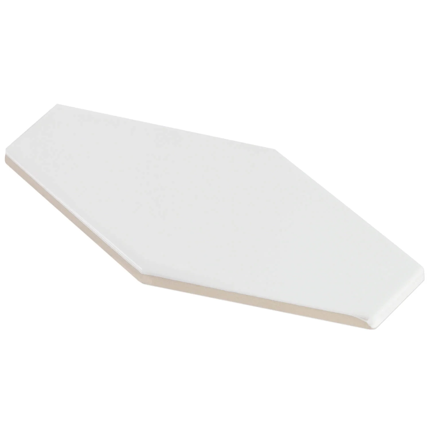 Manchester Bianco White 4x8 Hexagon Glazed Ceramic Wall Tile - Image 4