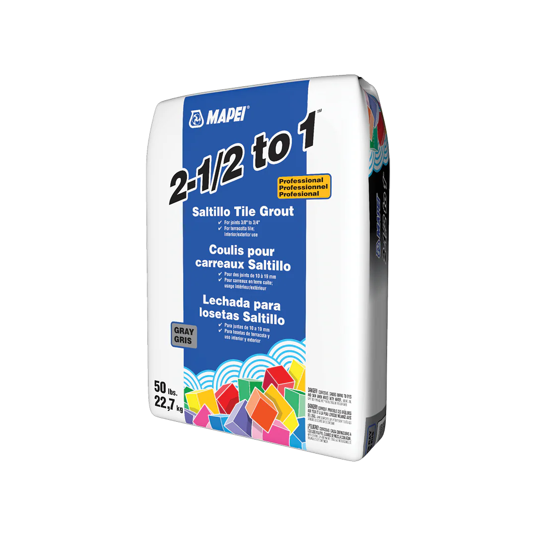 MAPEI 2-1/2 to 1 Saltillo Tile Grout, Gray, 50 lb