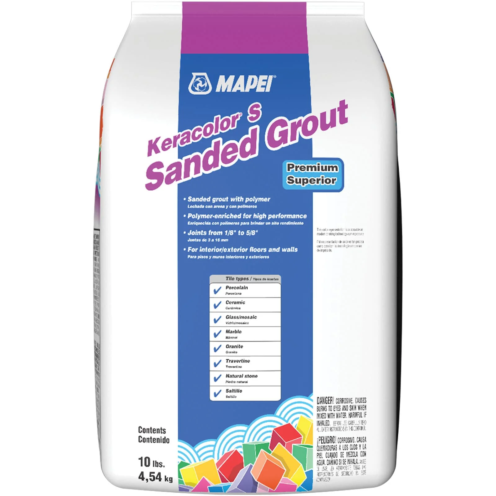 MAPEI Keracolor S Sanded Grout, 35 Navajo Brown — 10 lb - Image 3
