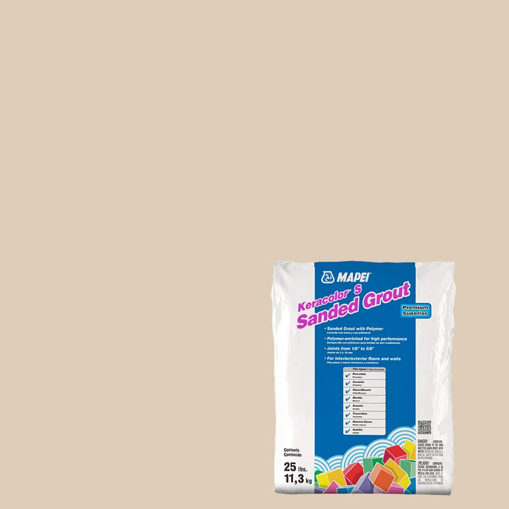 MAPEI Keracolor S Sanded Grout, Light Almond #49 (25 lb)