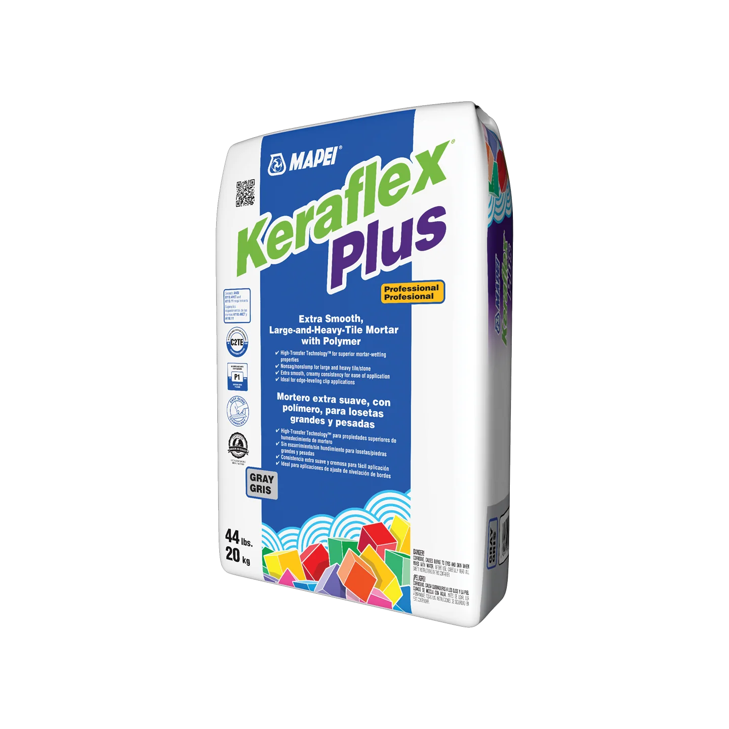 MAPEI Keraflex Plus White Mortar, 44-lb Polymer-Modified Large-and-Heavy-Tile Thin-Set