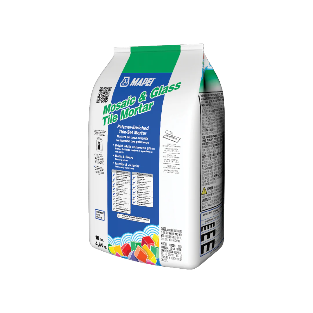 MAPEI Mosaic & Glass Tile Mortar, 10-lb Bright White Polymer-Enriched Thinset