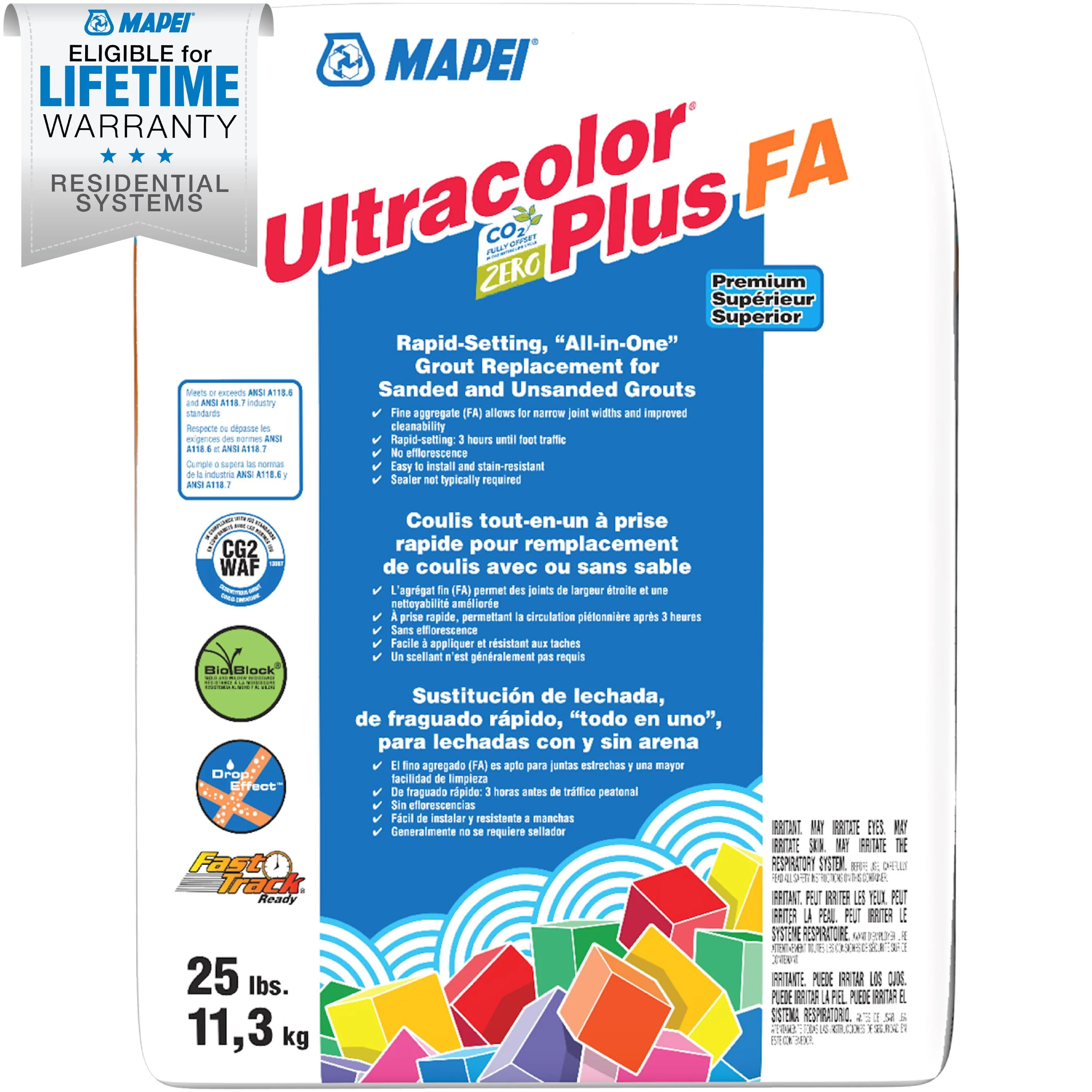 MAPEI Ultracolor Plus FA Grout, Castle Wall #5227 – 25 lb Bag - Image 3