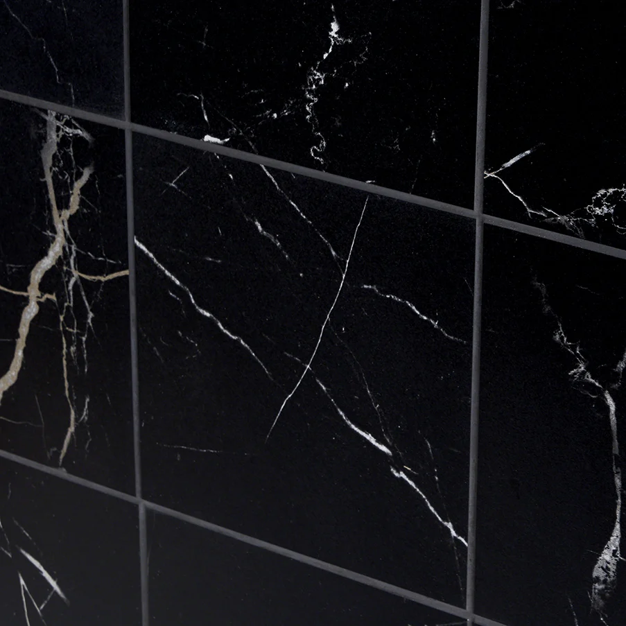 Marble Tech Port Laurent Black Matte Porcelain Tile 6x6 - Lux Tile - Image 5
