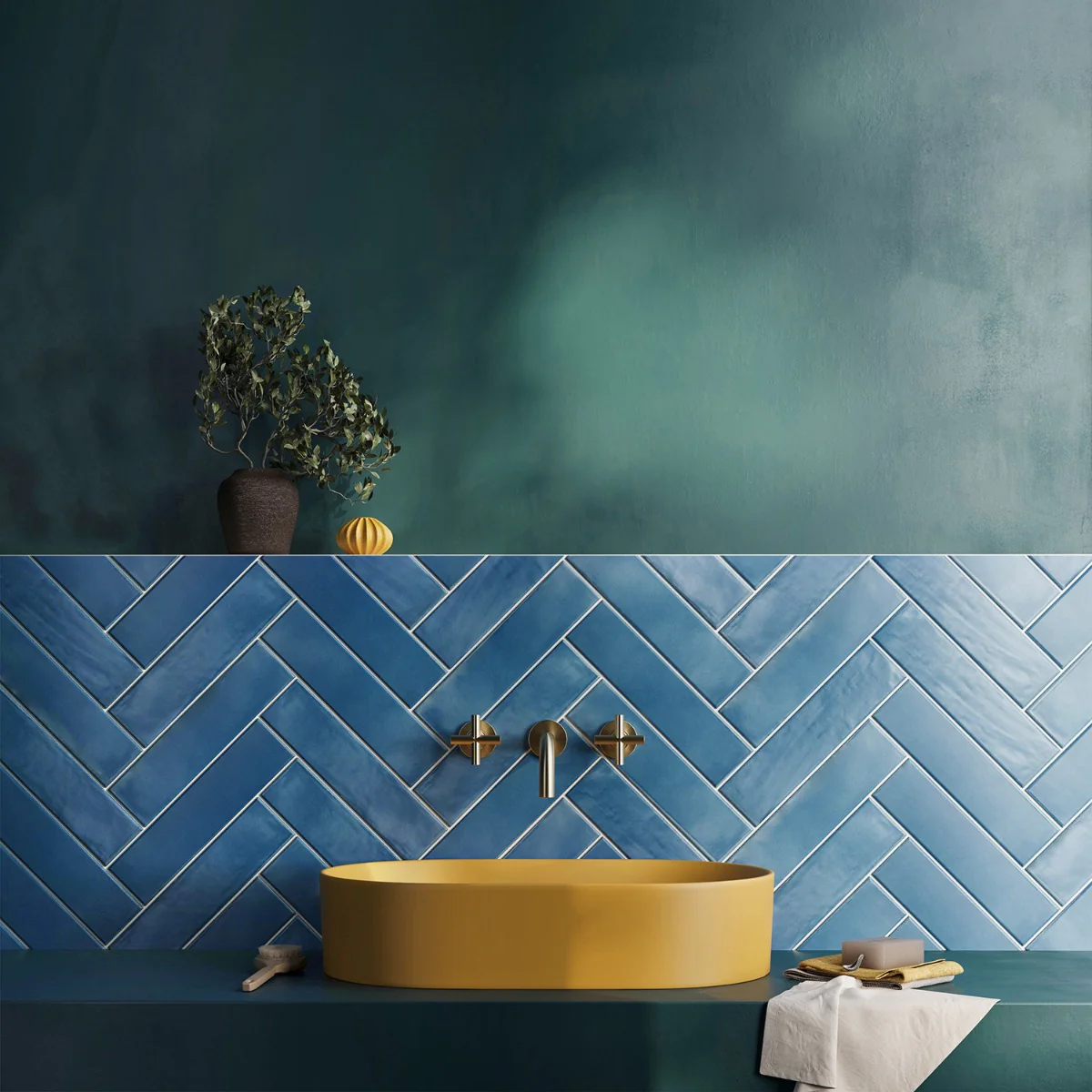 Marine Blue Ceramic Subway Tile - 3x12 Matte Finish - Image 2