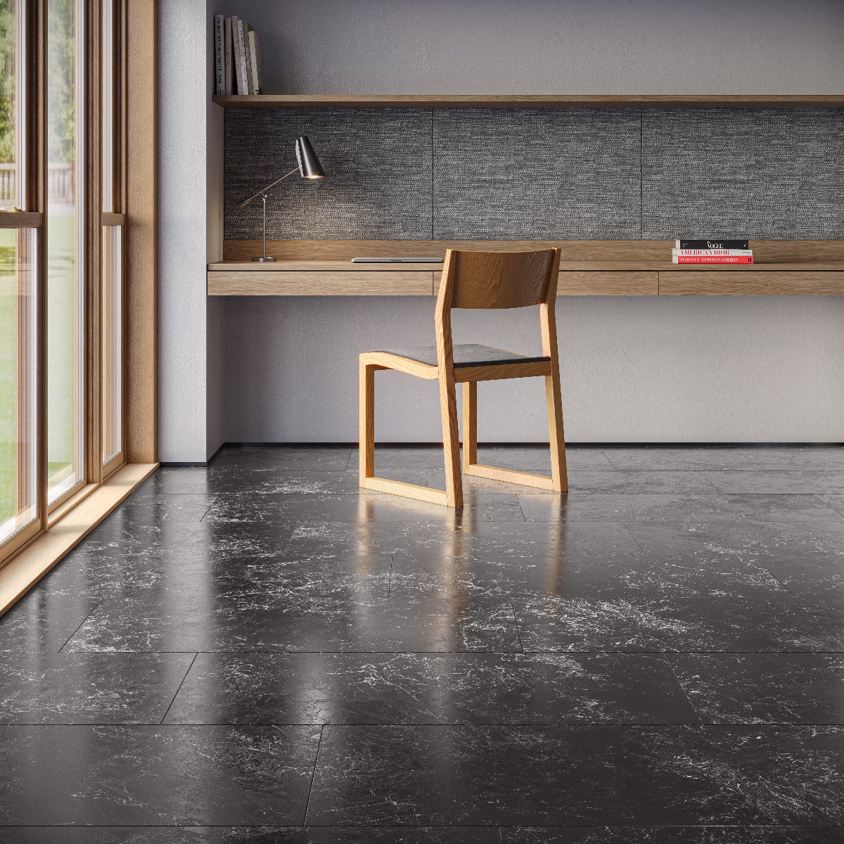 Marmo Perfetto Nero 24x48 Semi-Polish Porcelain Tile - Lux Tile - Image 2