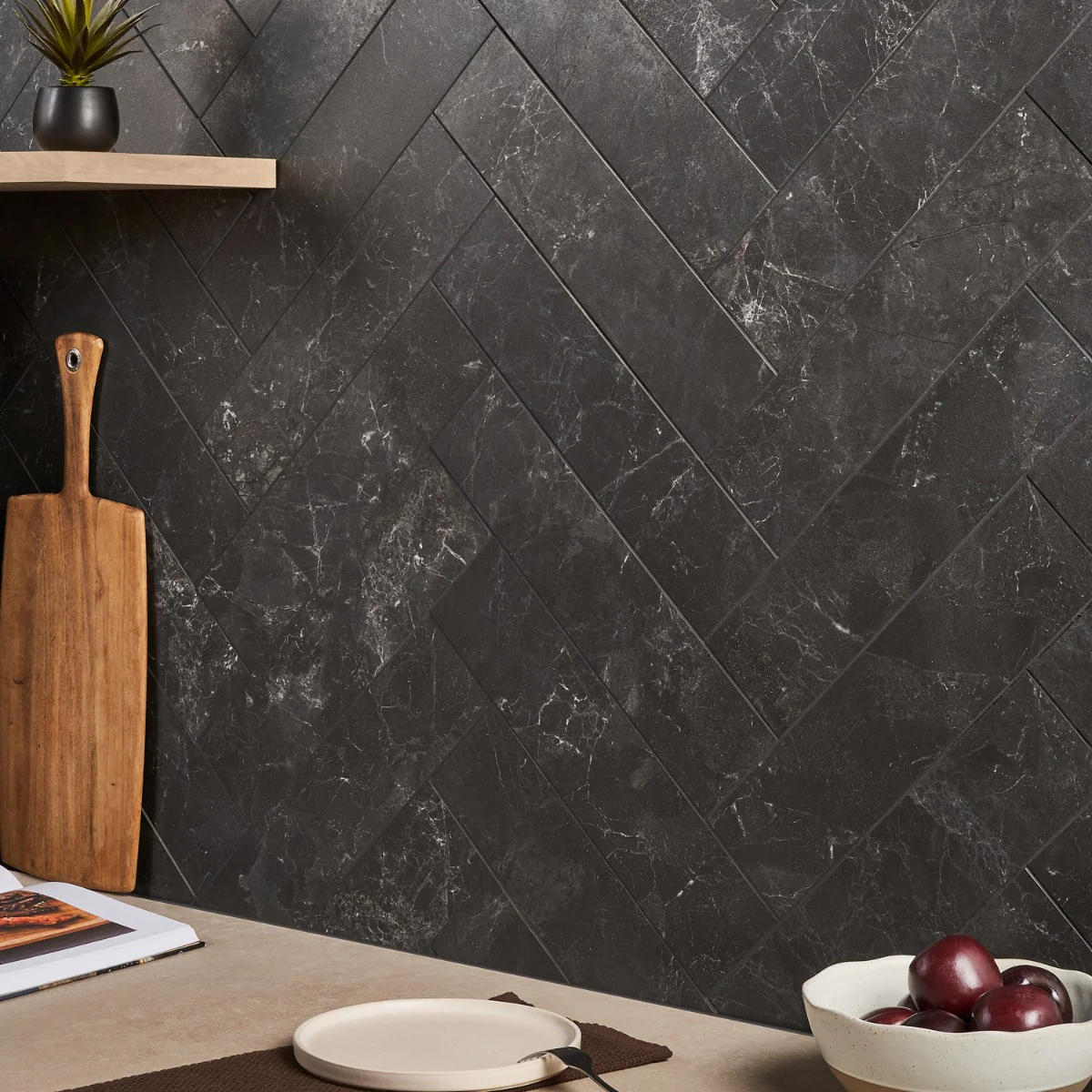 Marmo Perfetto Nero 4x16 Semi-Polished Porcelain Tile - Lux Tile - Image 2