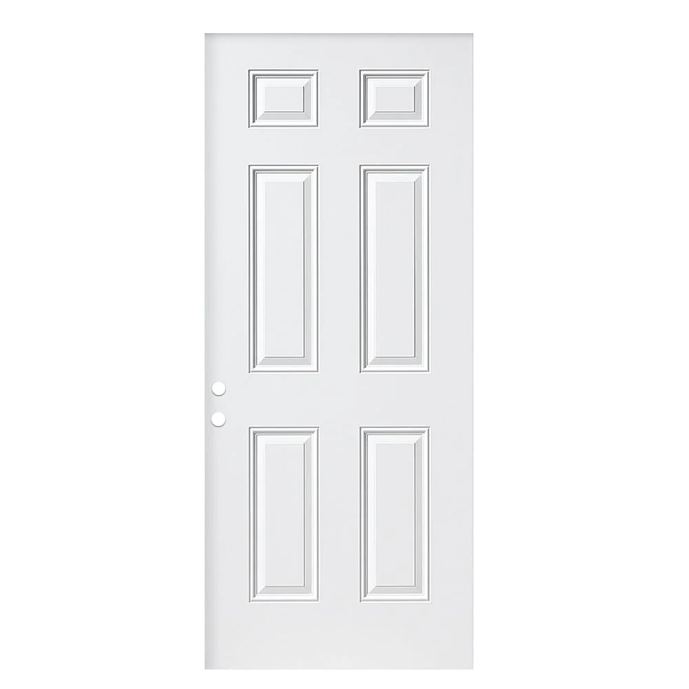 Masonite 36-in x 80-in Steel Universal Reversible Primed Slab Front Door with Insulating Core