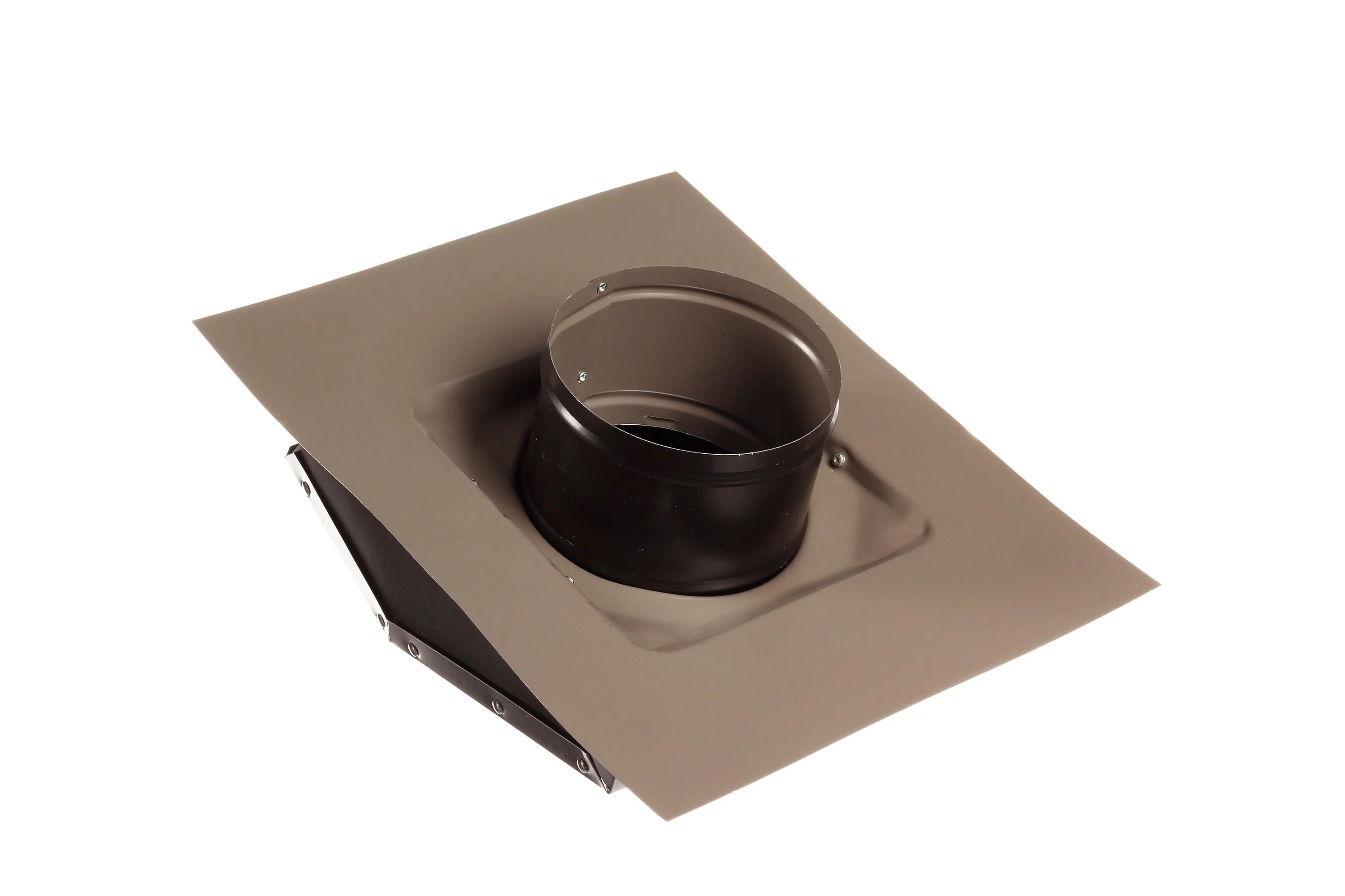 Master Flow Goose Neck 8-Inch Galvanized Steel Vent and Pipe Flashing, Black - Image 3