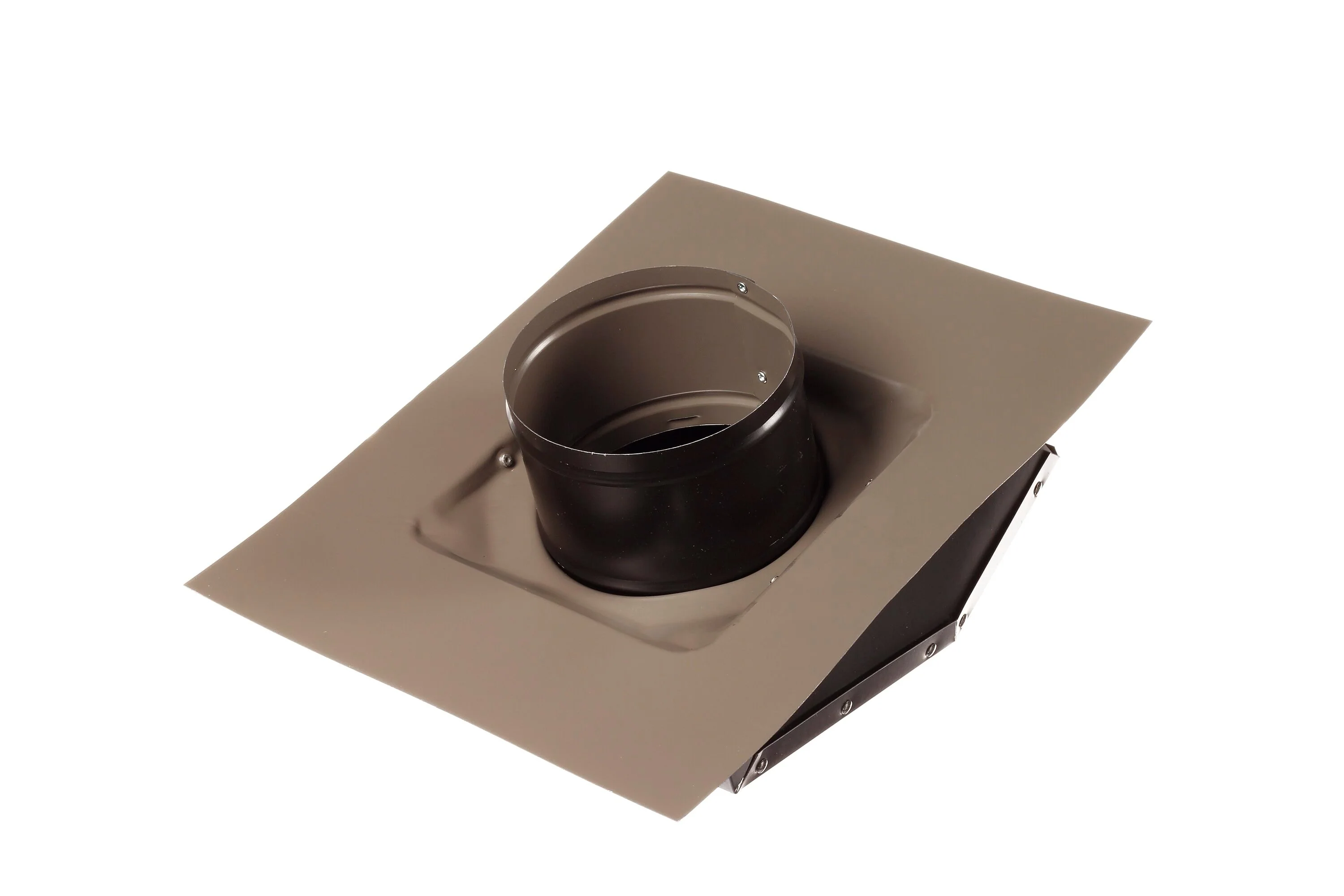 Master Flow Goose Neck 8-Inch Galvanized Steel Vent and Pipe Flashing, Black - Image 4