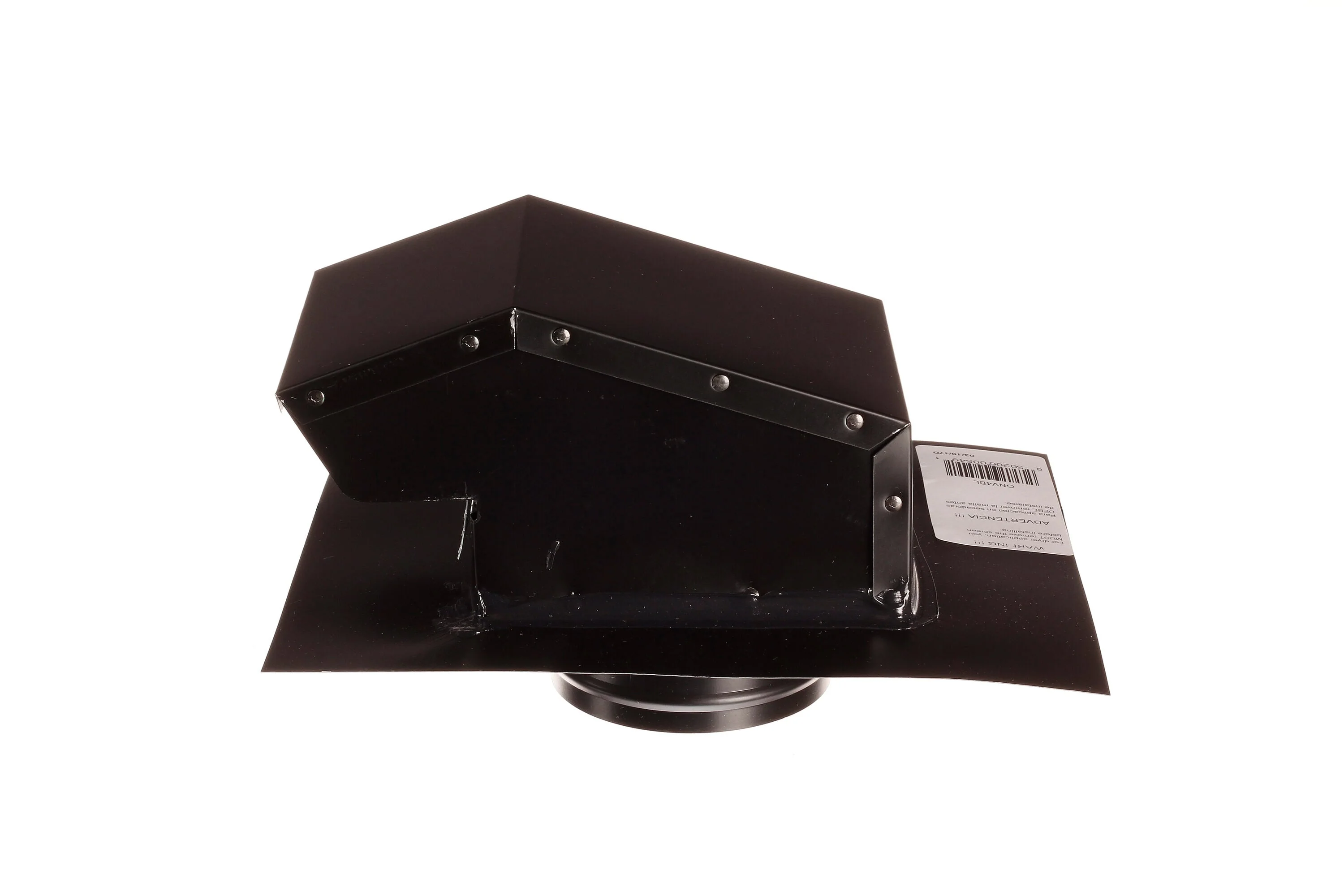 Master Flow Goose Neck 8-Inch Galvanized Steel Vent and Pipe Flashing, Black - Image 5