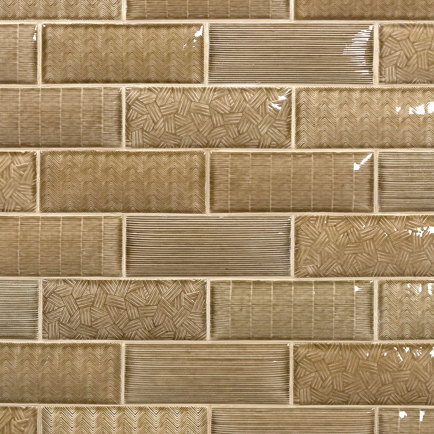 Maverick Firma Brown 3D Glossy Ceramic Wall Tile 3x8 - Image 2