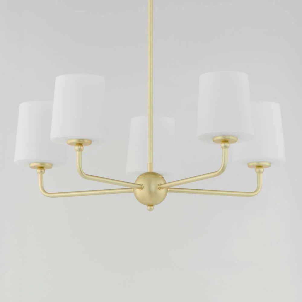 Maxim Lighting Bristol 5-Light Brass Chandelier, 34 in. Wide - Image 3
