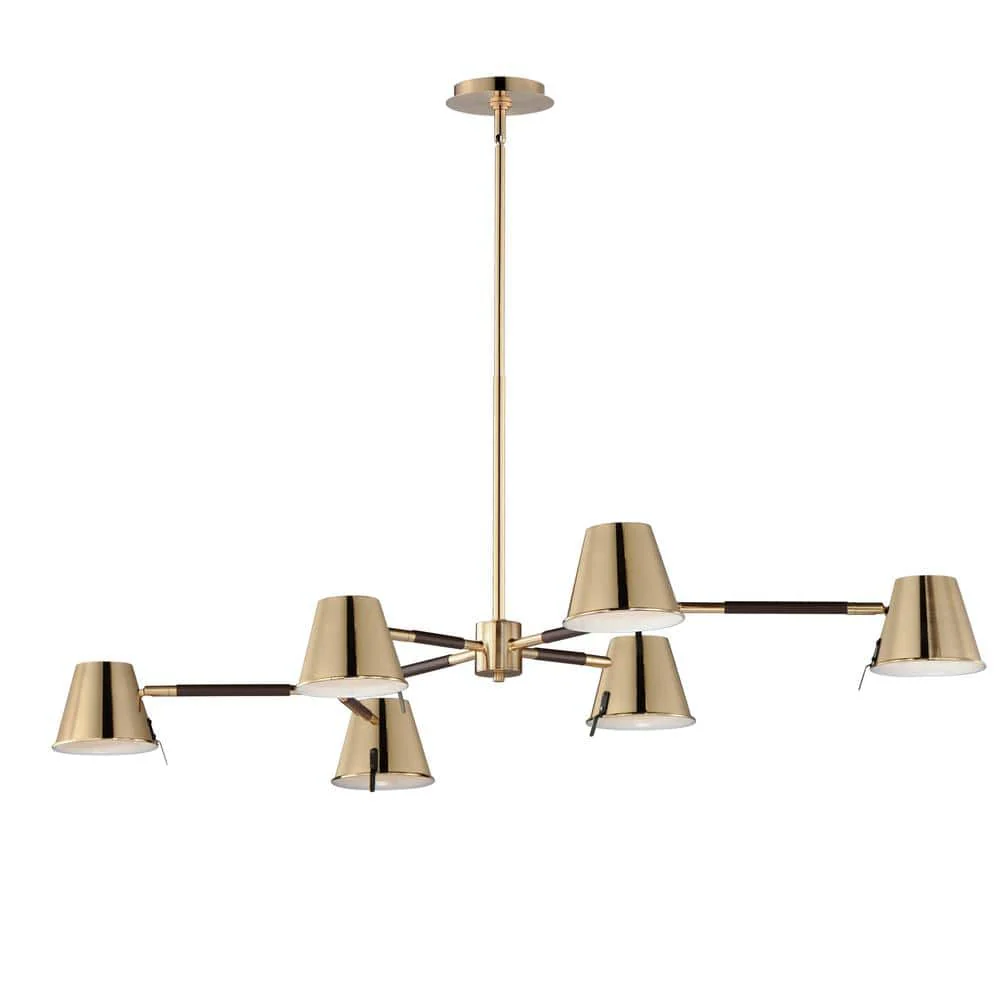 Maxim Lighting Carlo 6-Light Integrated LED Gold Chandelier