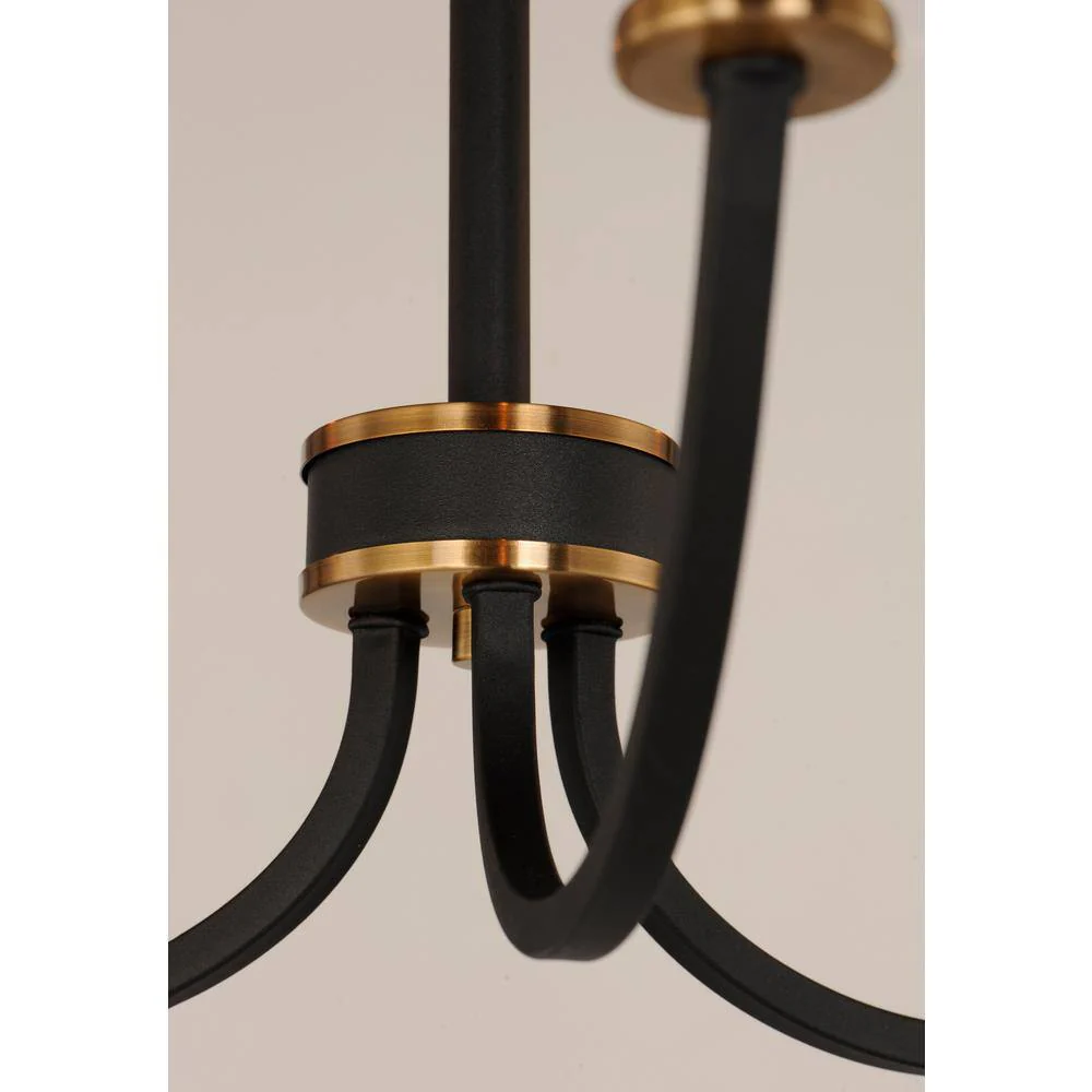 Maxim Lighting Charlton 3-Light Black Chandelier, 23–59 in Adjustable Hanging Length - Image 3