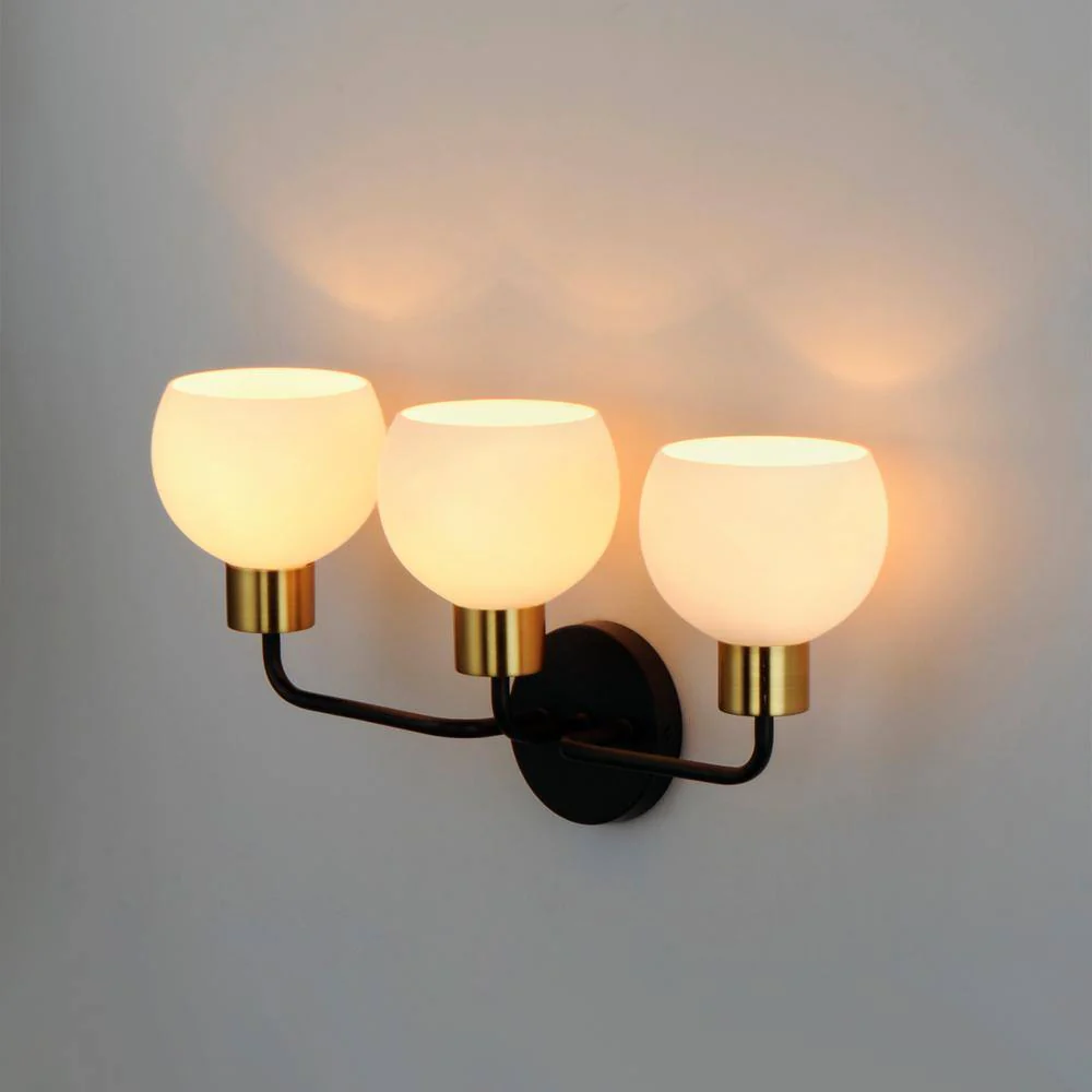 Maxim Lighting Coraline 3-Light Bronze Bath Vanity Light, E26, Steel/Glass - Image 3