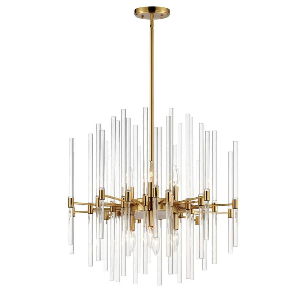 Maxim Lighting Divine 8-Light Heritage Gray Chandelier, 23.5 in. W x 21.75 in. H