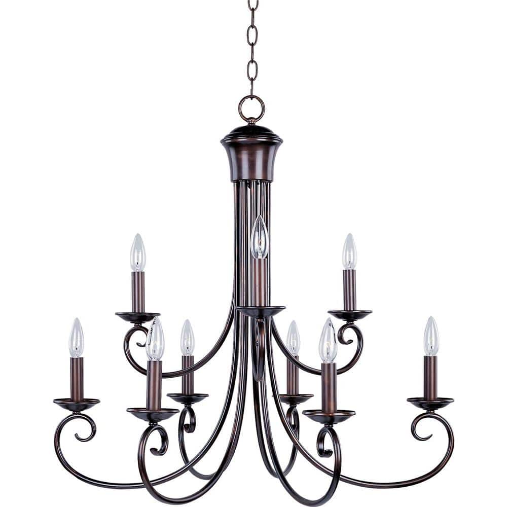 Maxim Lighting Loft 9-Light Oil-Rubbed Bronze Chandelier - Image 2