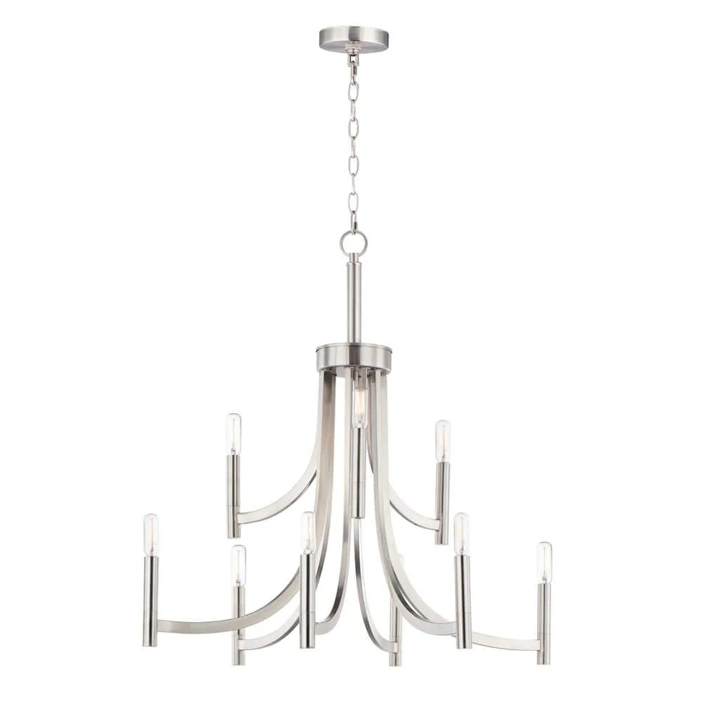 Maxim Lighting Lyndon 9-Light Satin Nickel Chandelier