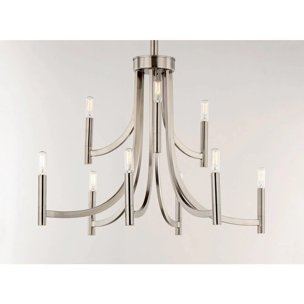 Maxim Lighting Lyndon 9-Light Satin Nickel Chandelier - Image 2