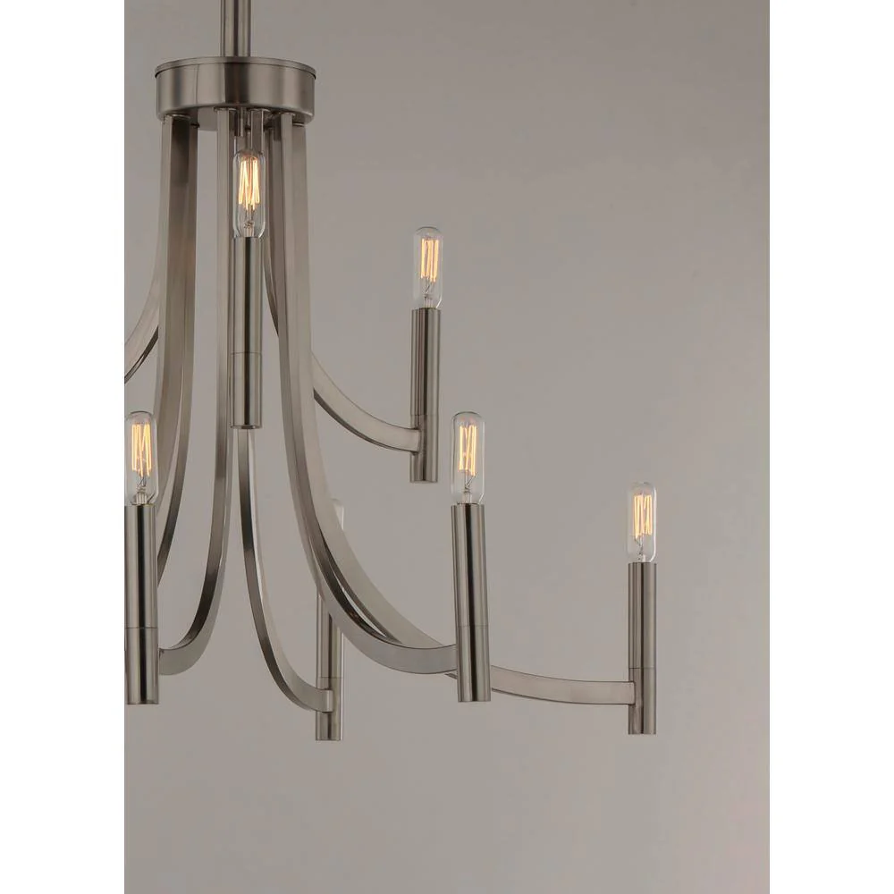Maxim Lighting Lyndon 9-Light Satin Nickel Chandelier - Image 3