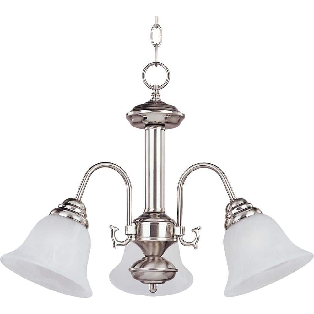 Maxim Lighting Malaga 3-Light Satin Nickel Mini Chandelier