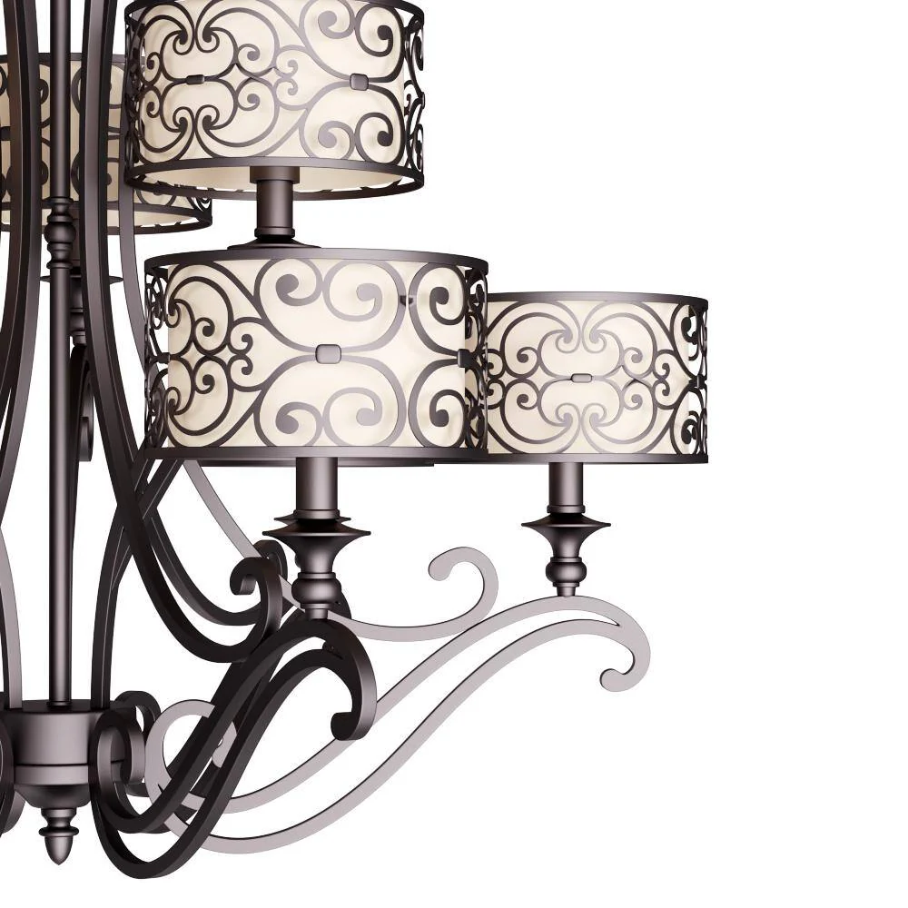 Maxim Lighting Mondrian 9-Light Umber Bronze Multi-Tier Chandelier - Image 3