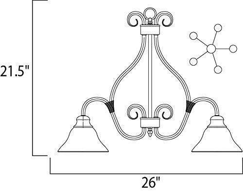 Maxim Lighting Pacific 5-Light Kentucky Bronze Chandelier - Image 3
