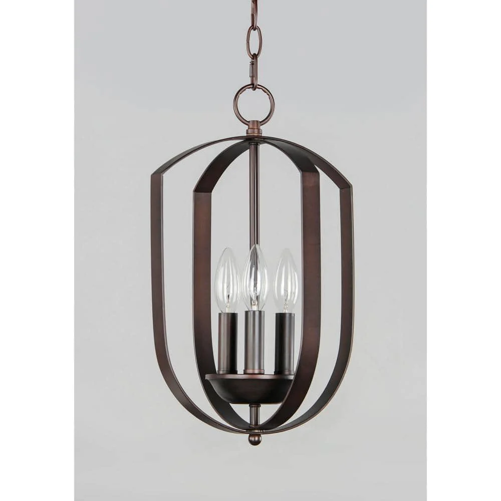 Maxim Lighting Provident 3-Light Bronze Chandelier, Steel Cage, 54.5 in Max Hang - Image 2