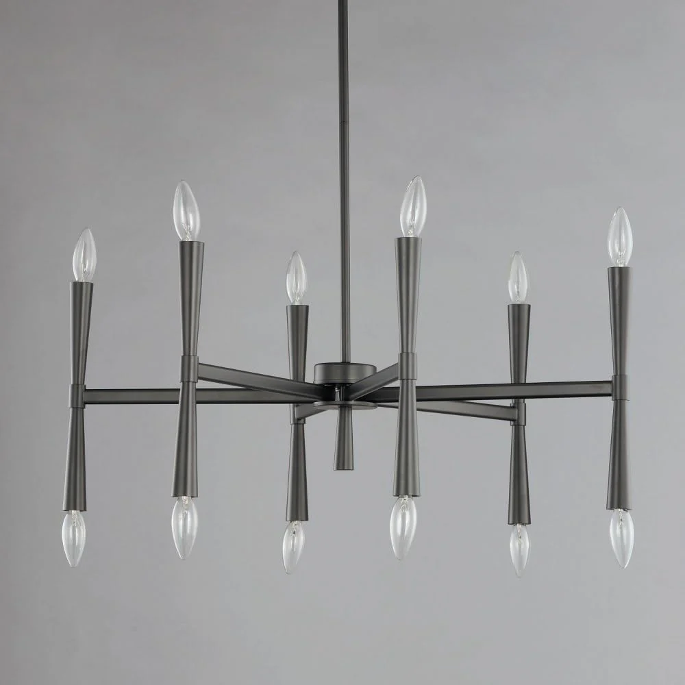 Maxim Lighting Rome 12-Light Satin Nickel Chandelier, 29.25 in. - Image 2